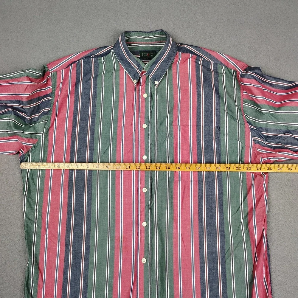 Vintage J Crew Oarsman Button Down Shirt Men XL Striped Long Sleeve Cotton EC